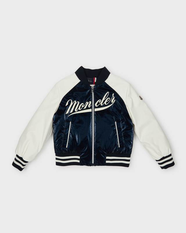 Boy's Radis Logo-Script Baseball Bomber Jacket, Size 4-